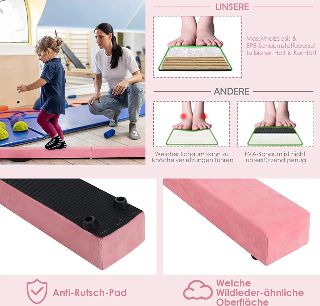 Гимнастическа греда за баланс 210см COSTWAY, сгъваема, балансираща греда