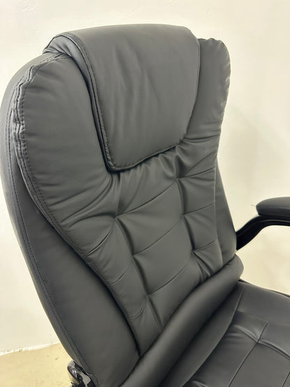 Ергономичен офис стол HOMCOM, сгъваеми подлакътници, функция накланяне