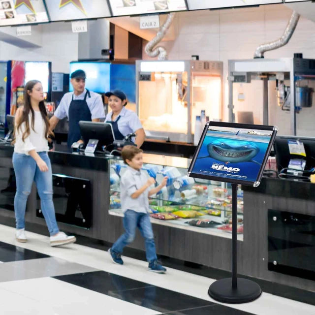 Регулируема информационна стойка Costway с алуминиева рамка и опора от неръждаема стомана