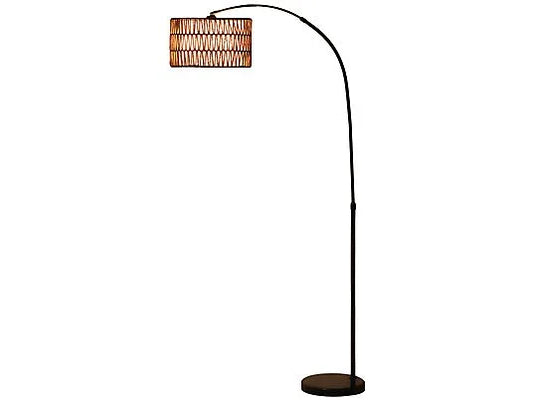 Подова лампа HOMCOM с абажур от конопено въже