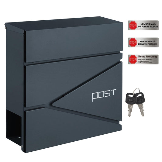 Пощенска кутия с поставка за вестници, ключове SONGMICS