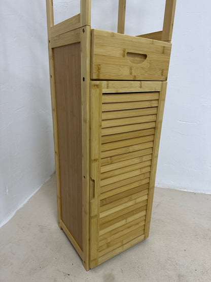 Висок бамбуков шкаф за баня Kleankin