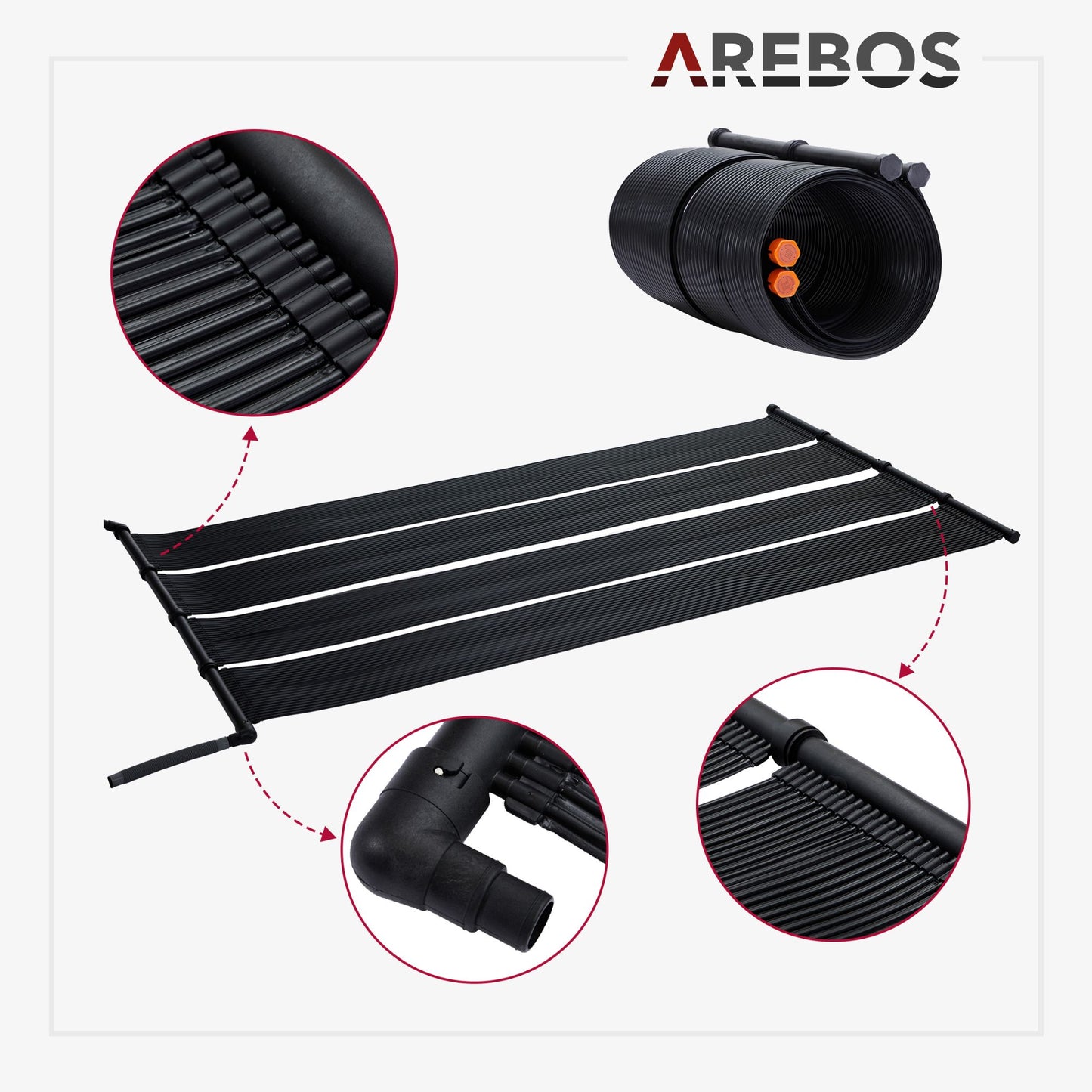 Слънчев нагревател 66см x 300см 2 броя AREBOS