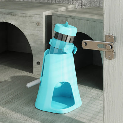 Дървена клетка за гризачи на 4 нива с къщички, люлка, купички за храна, рампи и колелца PawHut