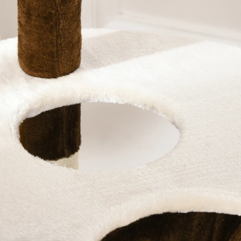 Многоетажна котешка катерушка PawHut, котешко дърво 153см