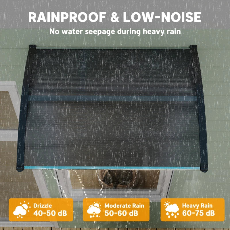 Сенник, Outsunny, 100x75x23 см, поликарбонат/полипропилен, черен