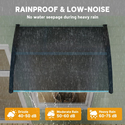 Сенник, Outsunny, 100x75x23 см, поликарбонат/полипропилен, черен