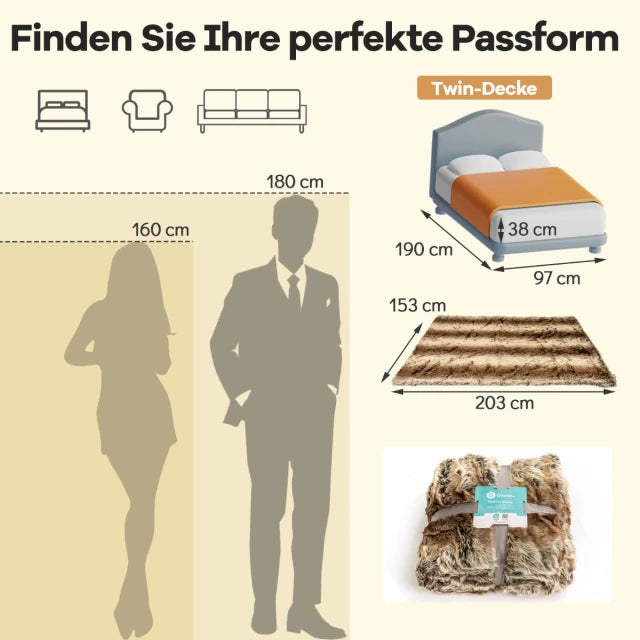 Одеяло Costway от синтетична кожа на белка 153x203см
