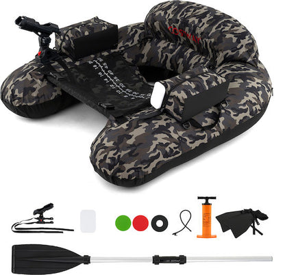 Проходилка за риболов COSTWAY с регулируем държач за въдица, гребло