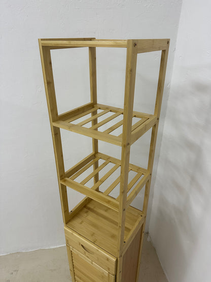 Висок бамбуков шкаф за баня Kleankin