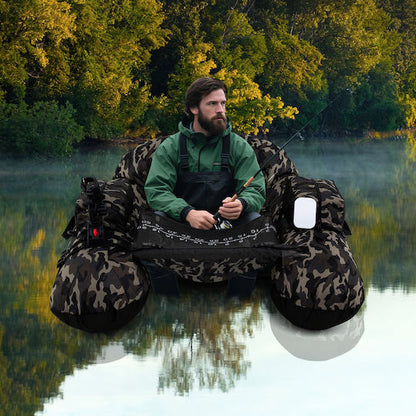 Проходилка за риболов COSTWAY с регулируем държач за въдица, гребло