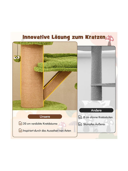 Котешка катерушка COSTWAY, висококачествена, 148см Green Mushroom