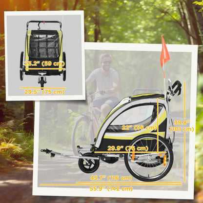 Велосипедно ремарке Homcom 2 в 1