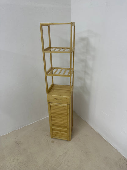 Висок бамбуков шкаф за баня Kleankin