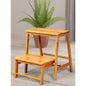 Сгъваема бамбукова табуретка, стълба с 2 стъпала COSTWAY