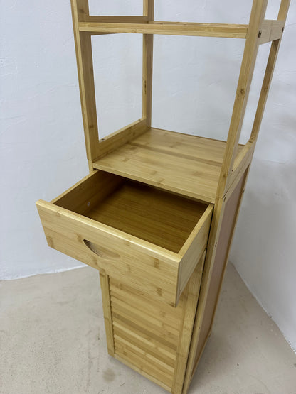 Висок бамбуков шкаф за баня Kleankin