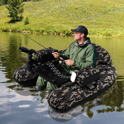 Проходилка за риболов COSTWAY с регулируем държач за въдица, гребло