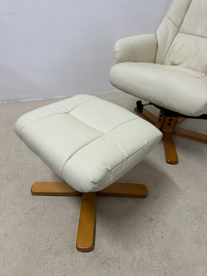 Кожено кресло с табуретка HOMCOM