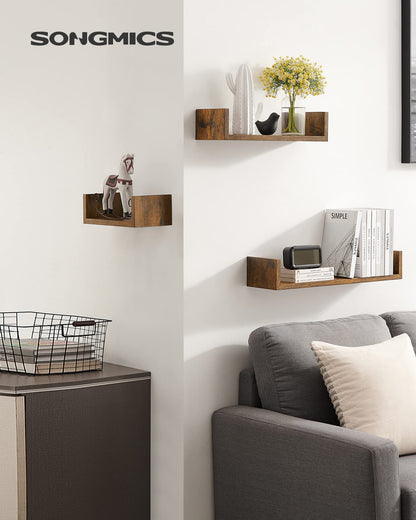 Комплект от 3 стенни етажерки SONGMICS