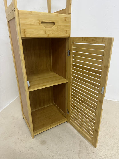 Висок бамбуков шкаф за баня Kleankin