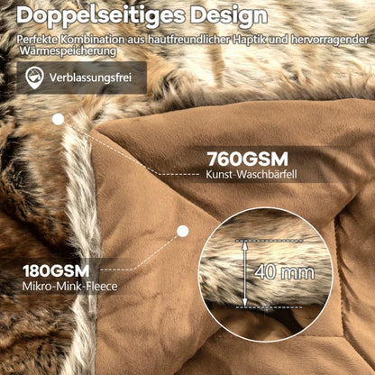 Одеяло Costway от синтетична кожа на белка 153x203см